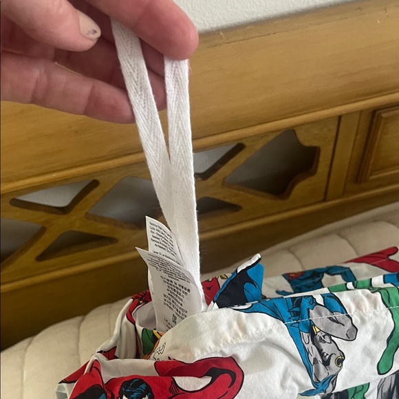 POTTERY BARN Kids MARVEL SUPER HERO Twin Duvet Organic Cotton Crisp White COMICS - Picture 10 of 16